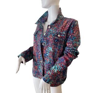 Soft Denim Stretch‎ Jacket, Multicolor, Ladies Large, Perfect for Fall